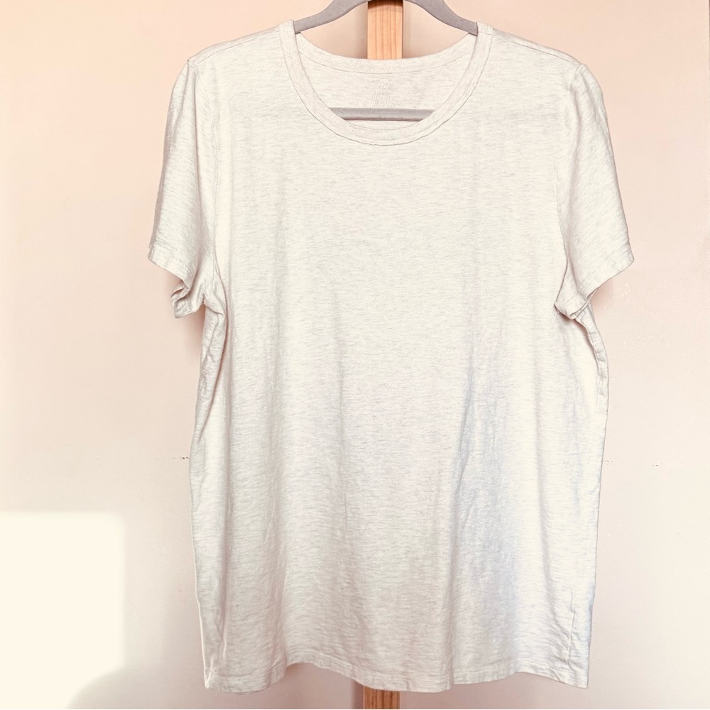 Aerie Tee Shirt 100% Cotton Short Sleeve Cream Beige XL